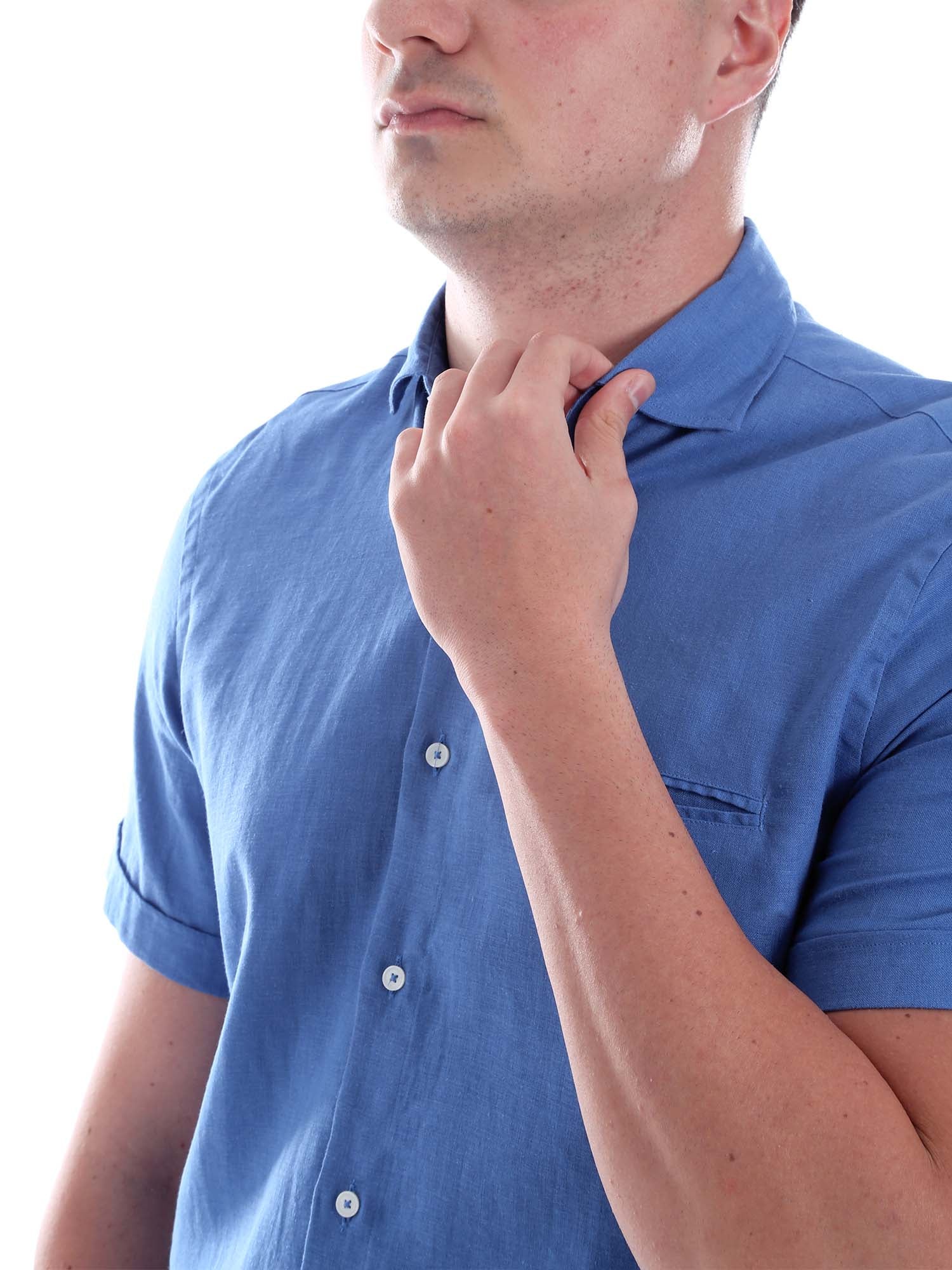 Camicie Blu Chiaro Borgoni Milano