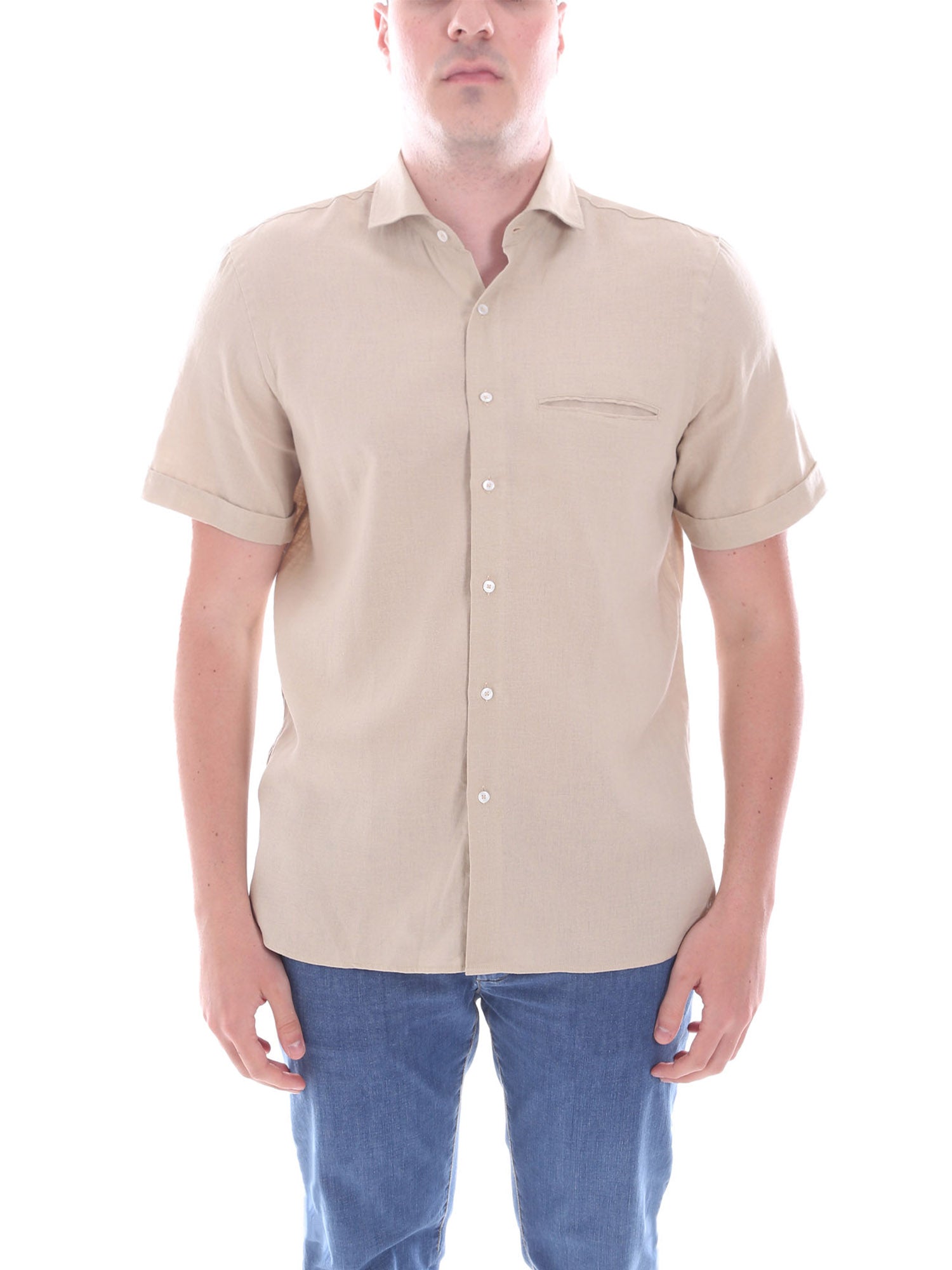Camicie Beige Borgoni Milano