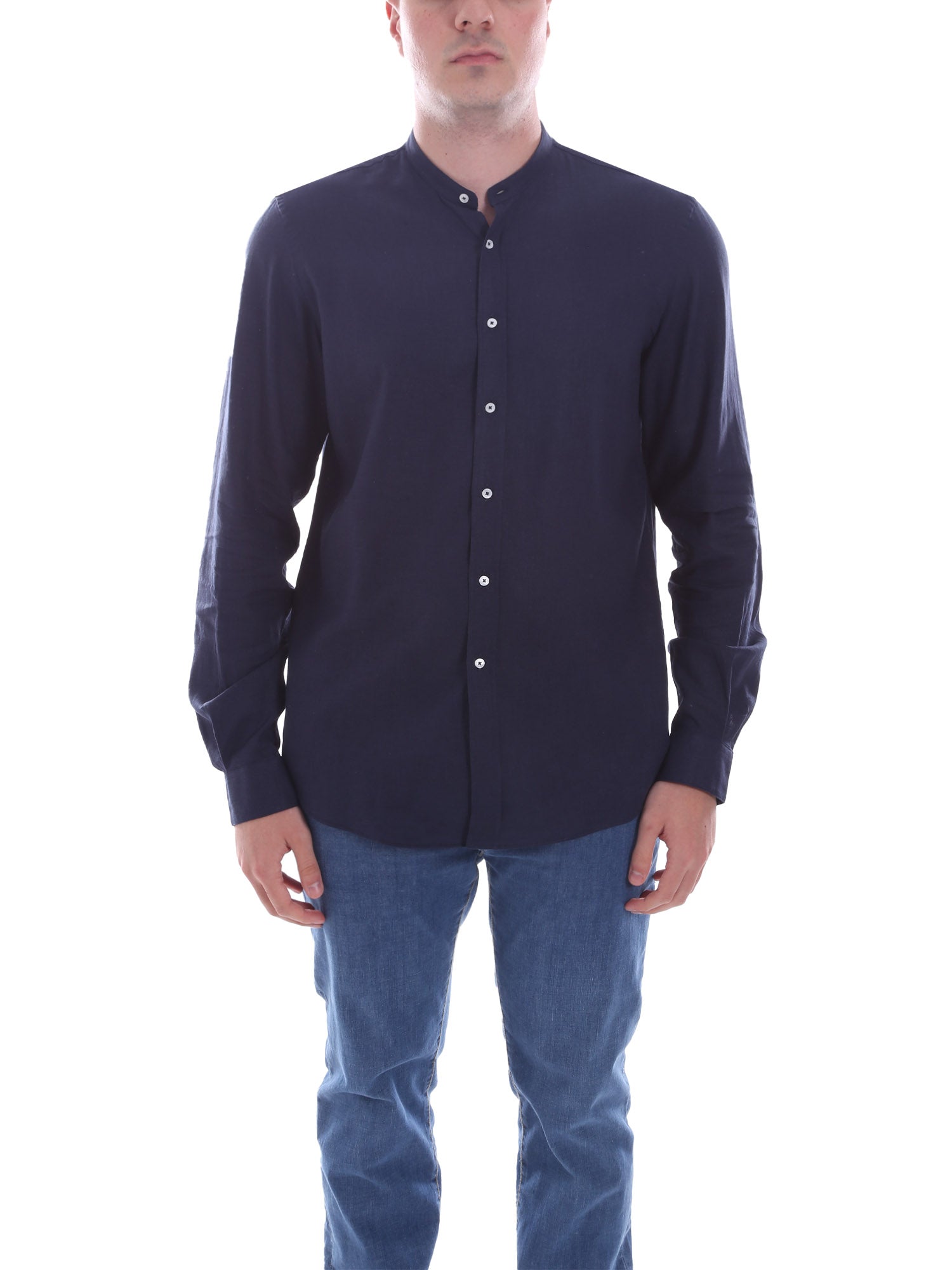 Camicie Blu Scuro Borgoni Milano