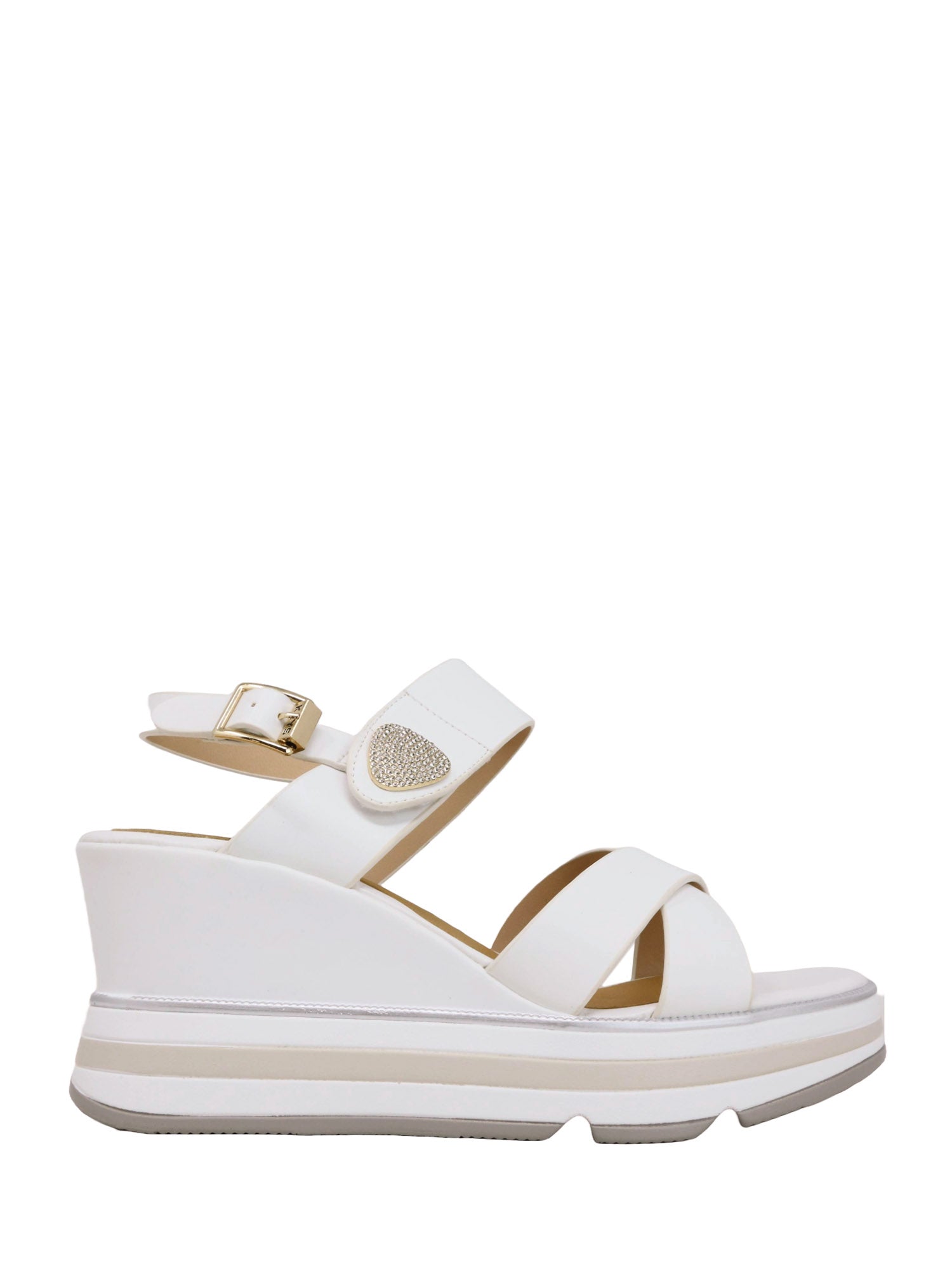 Sandali zeppa Bianco Keys