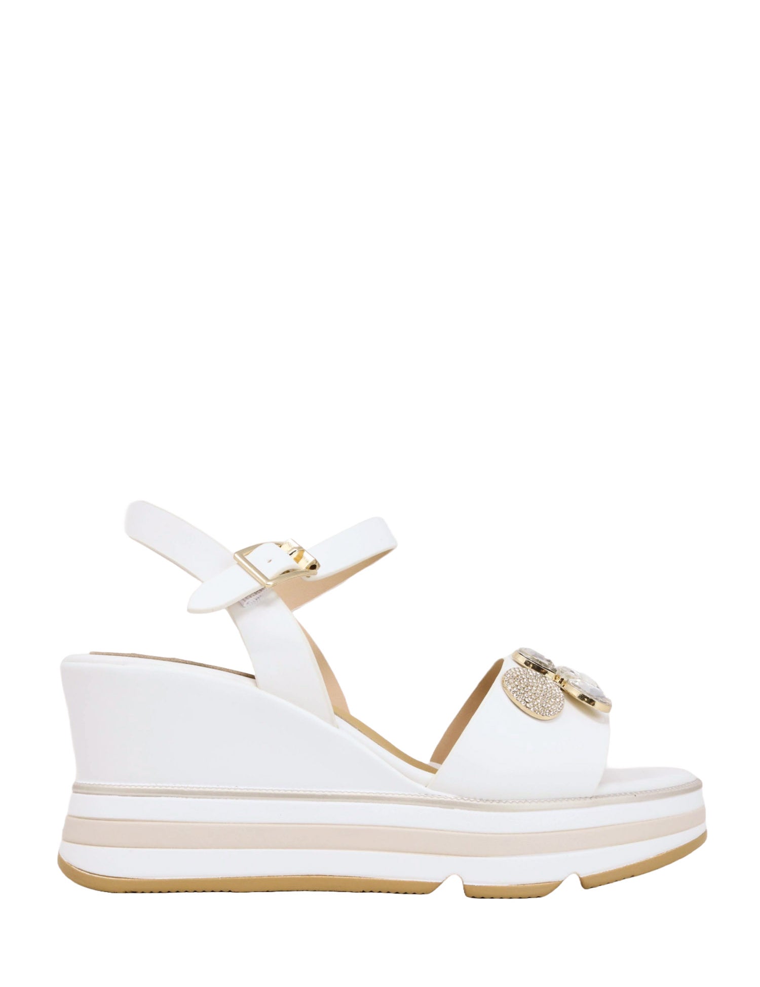 Sandali zeppa Bianco Keys