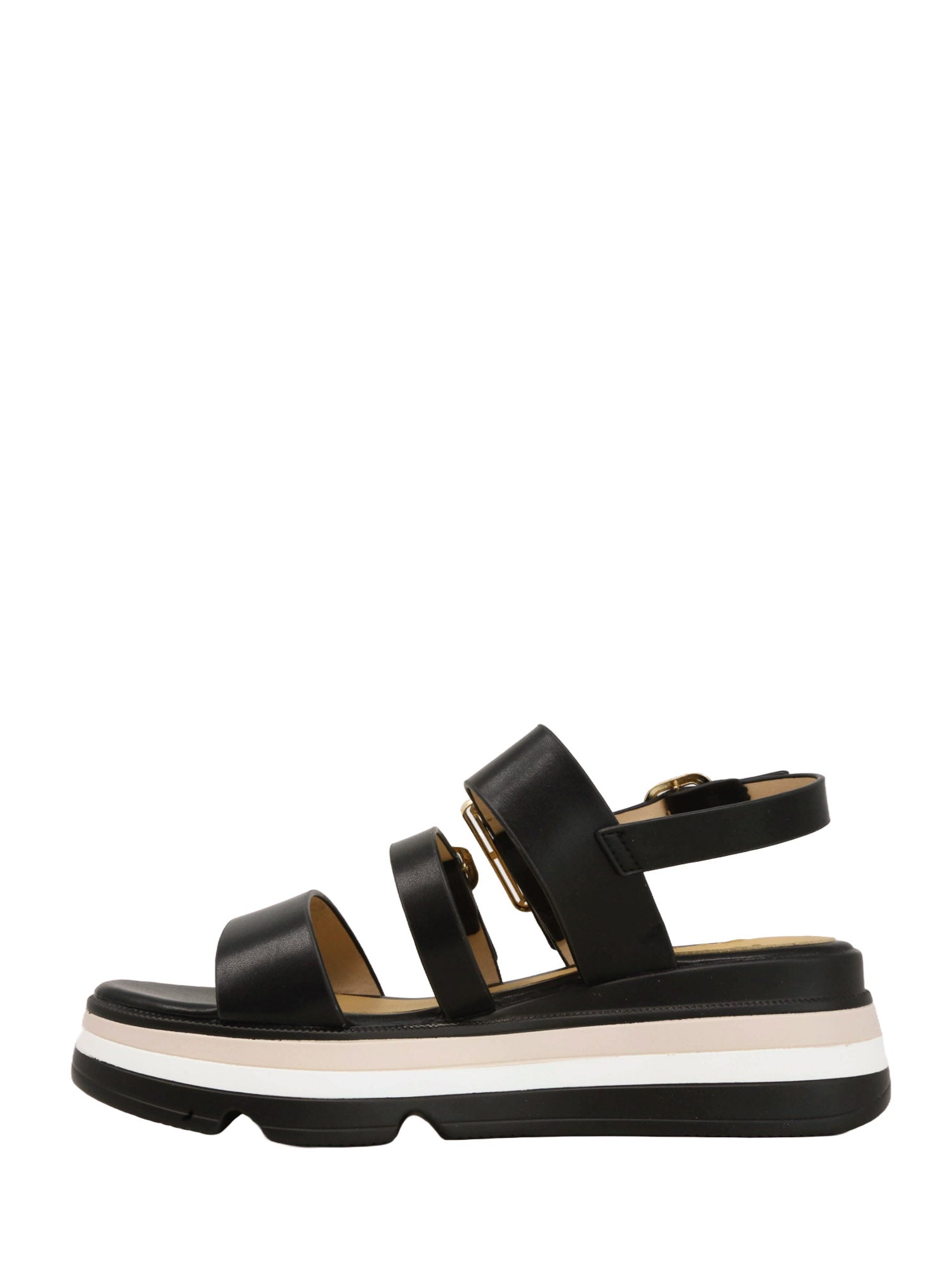 Sandali zeppa Nero Keys