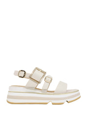 Sandali zeppa Beige Keys