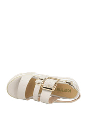 Sandali zeppa Beige Keys