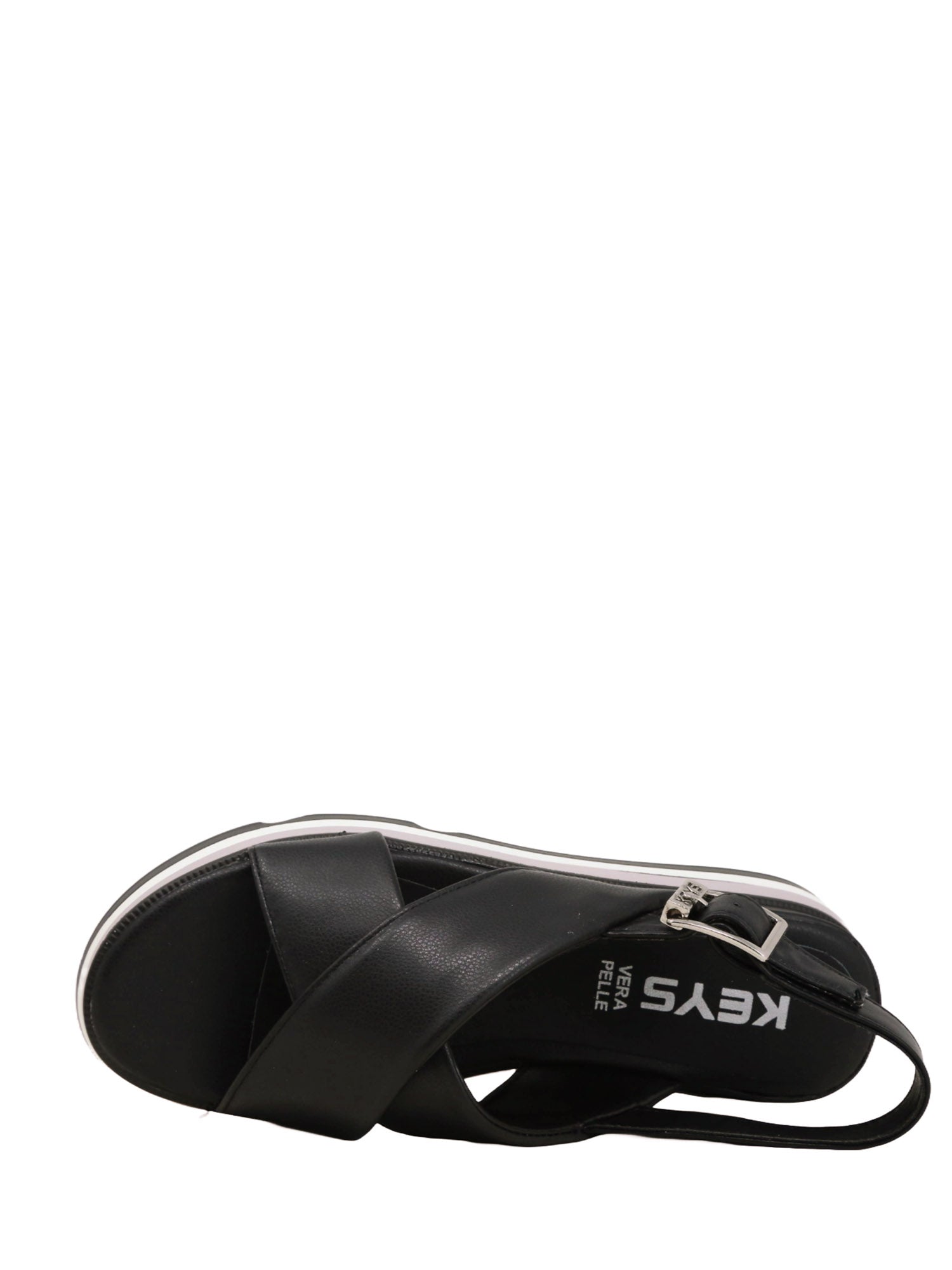 Sandali zeppa Nero Keys