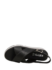 Sandali zeppa Nero Keys