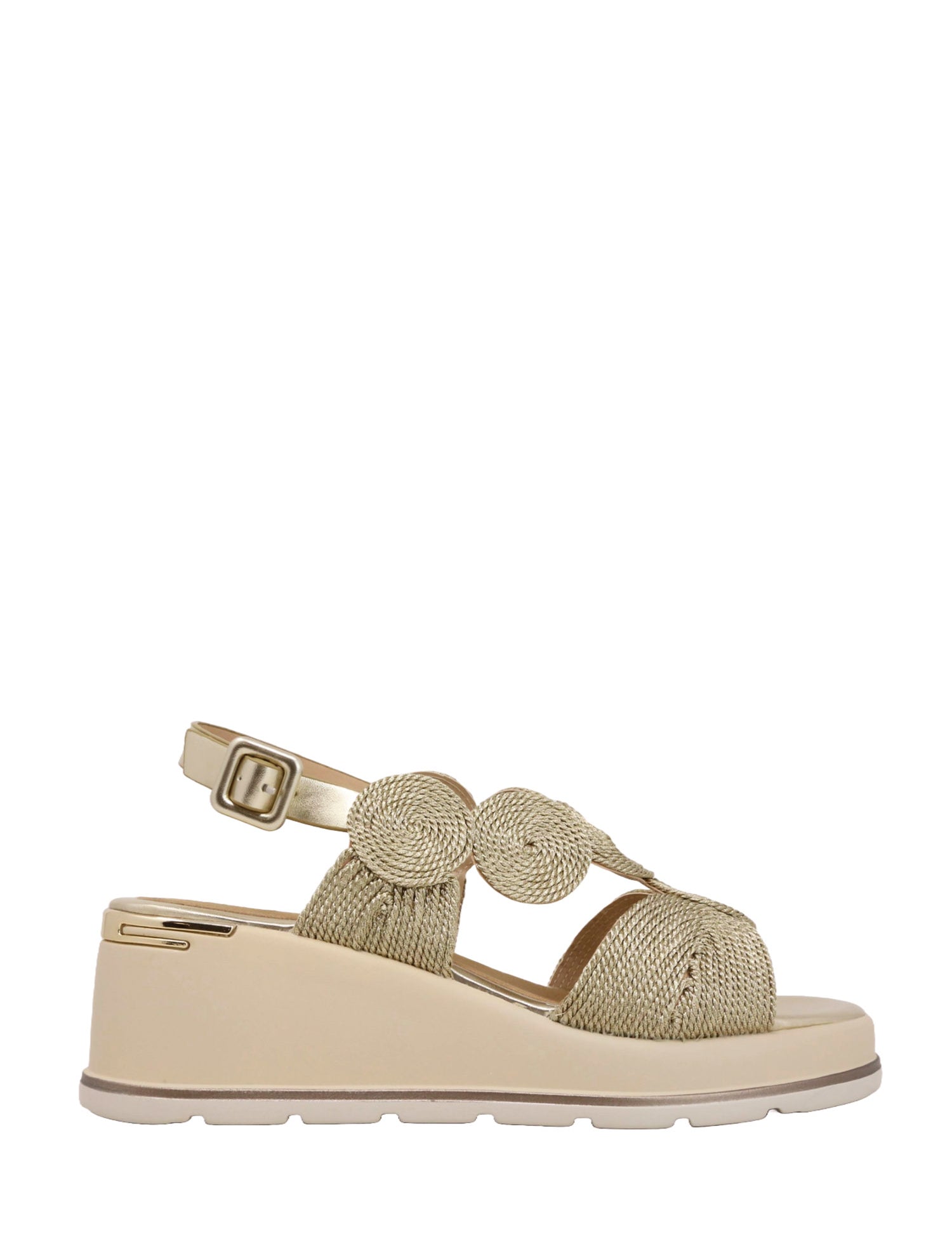 Sandali zeppa Dorato Keys