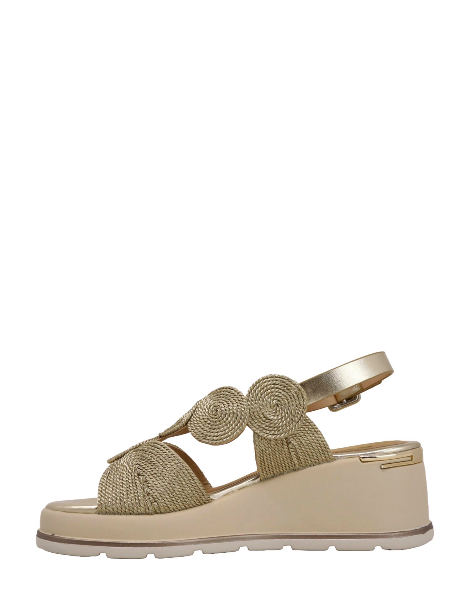 Sandali zeppa Dorato Keys