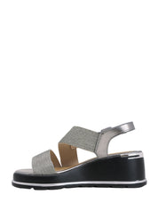 Sandali zeppa Argentato Keys