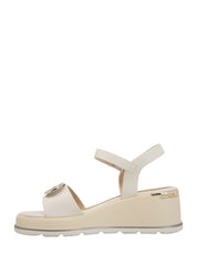 Sandali zeppa Beige Keys