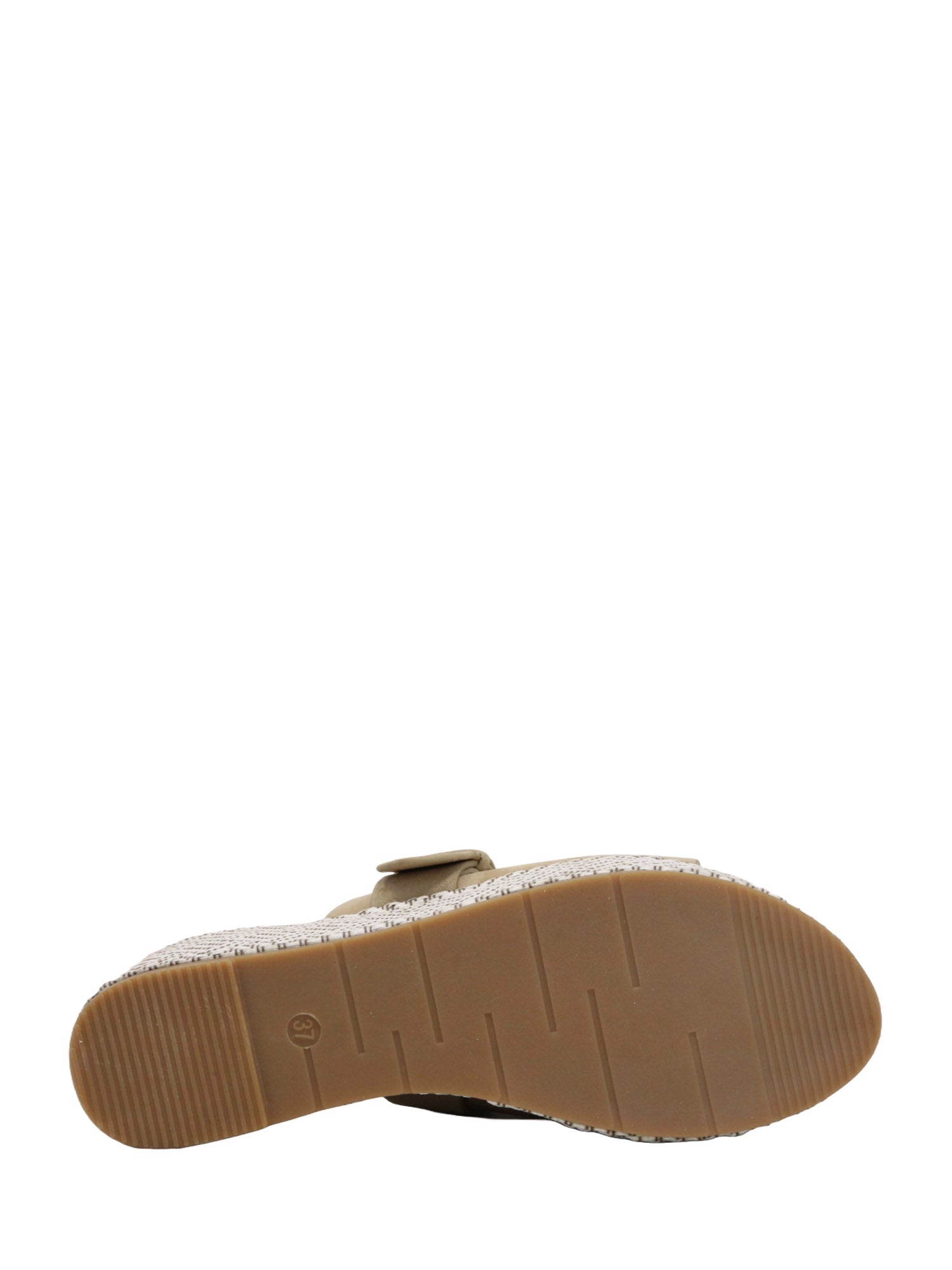 Sandali zeppa Beige Keys