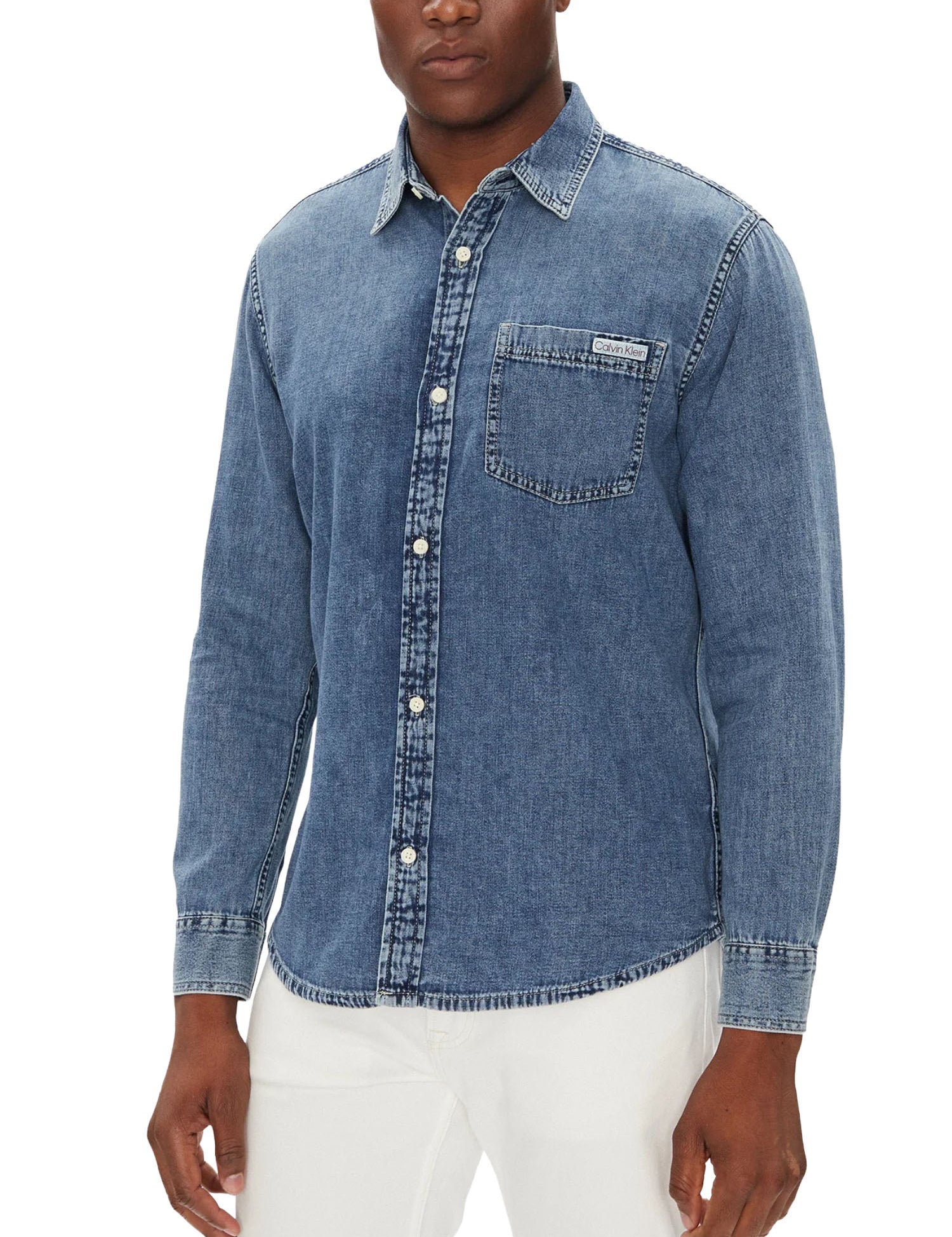 Camicie Blu Calvin Klein