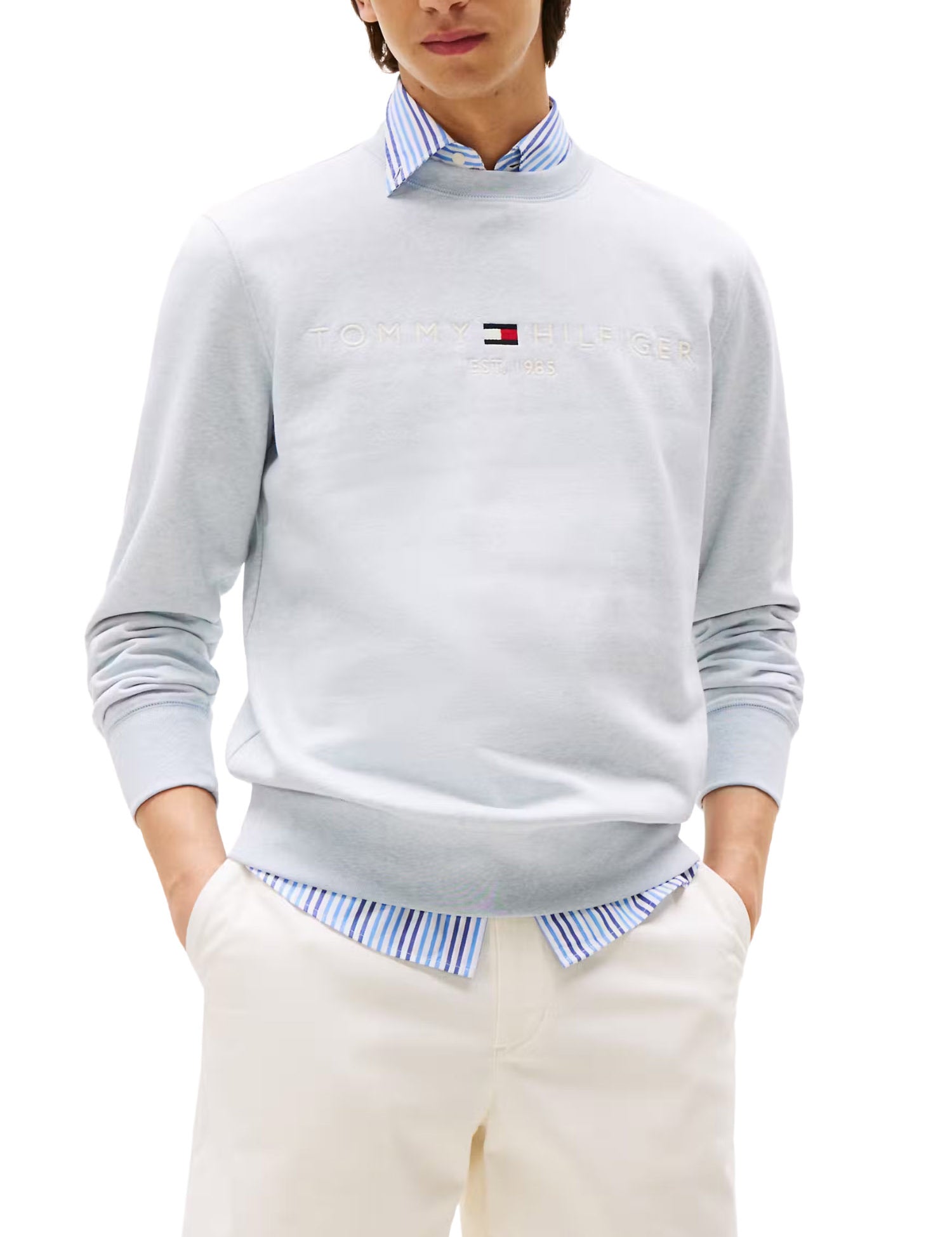 Felpe Grigio Chiaro Tommy Hilfiger