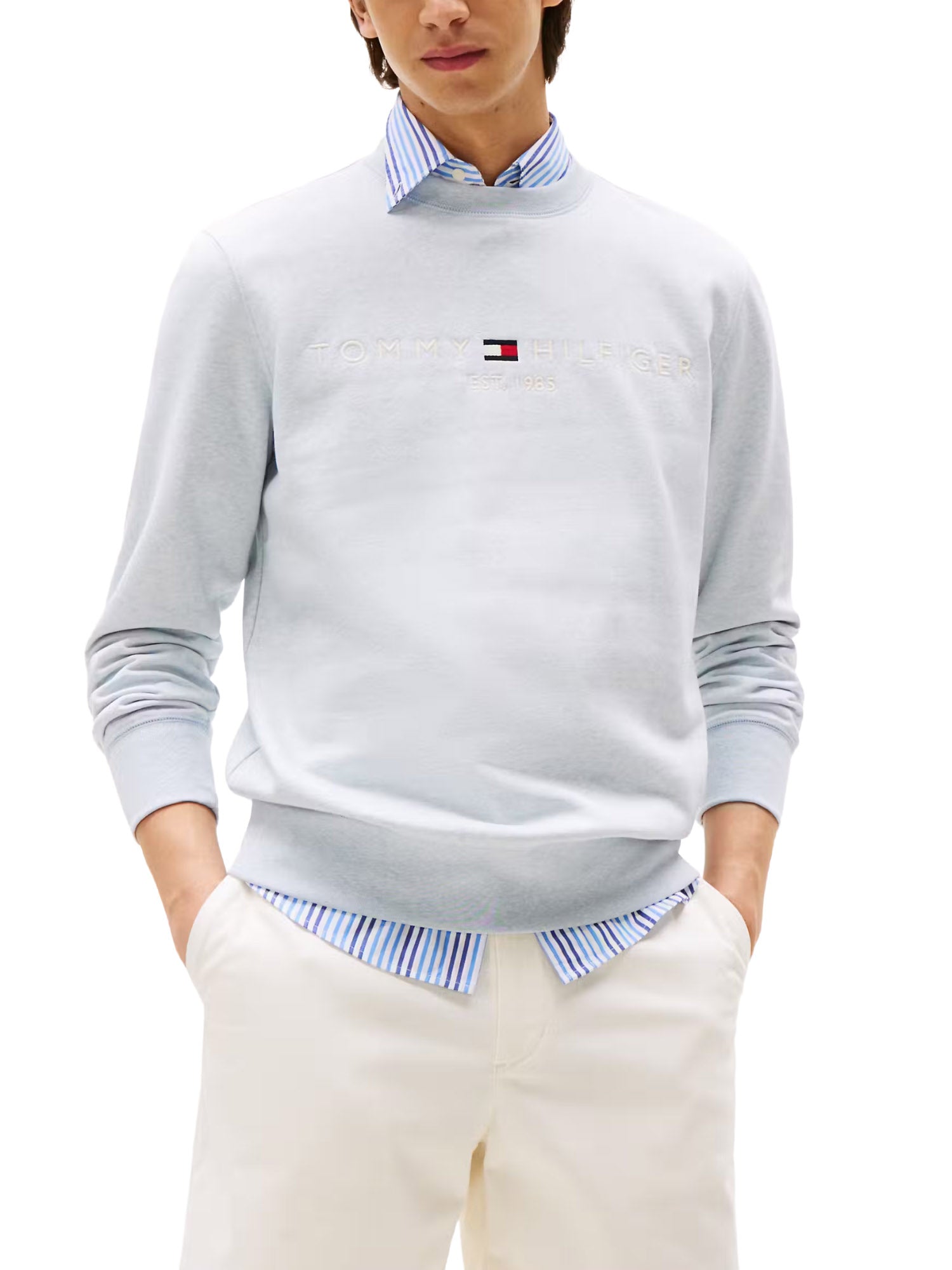 Felpe Grigio Chiaro Tommy Hilfiger