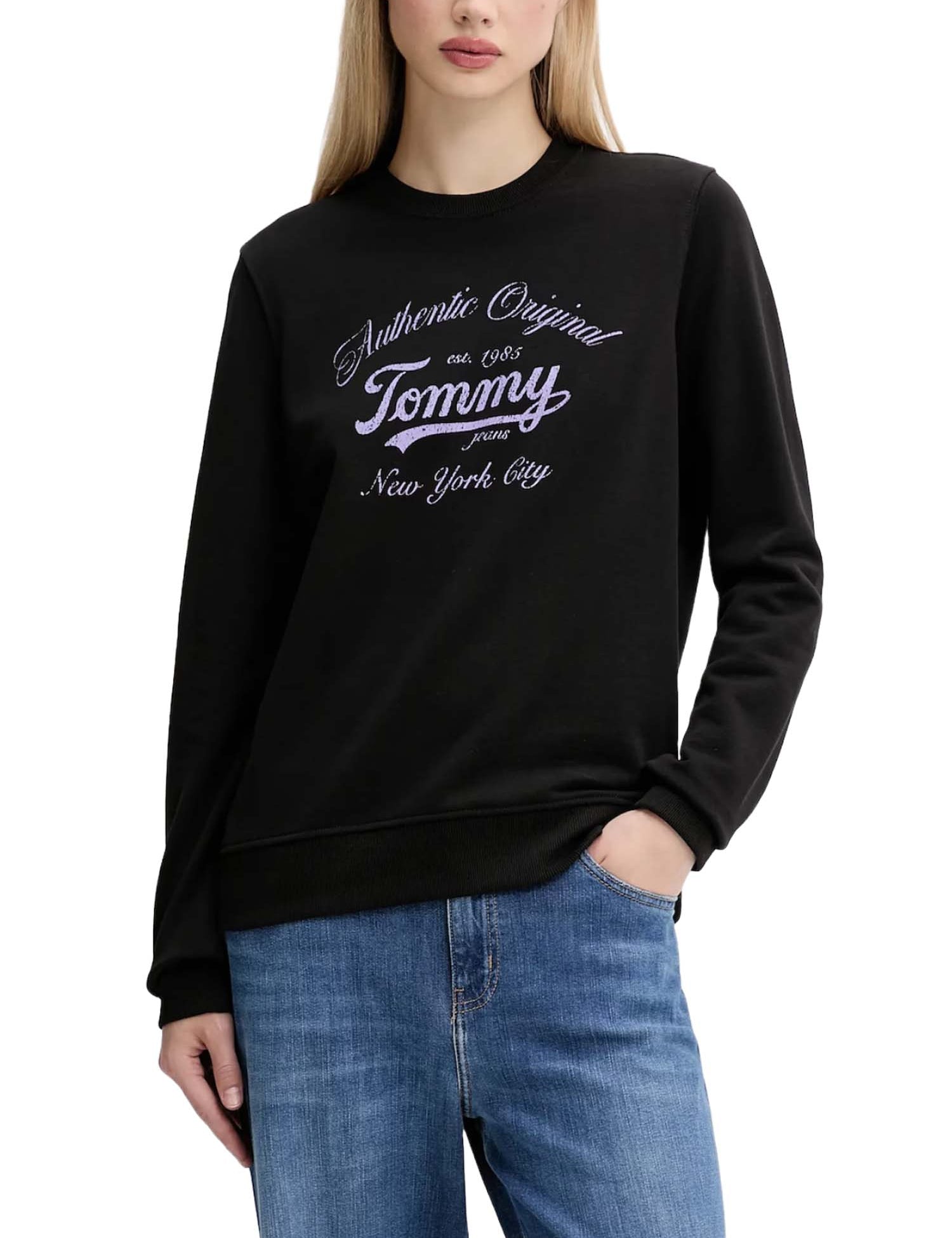 Felpe Nero Tommy Jeans