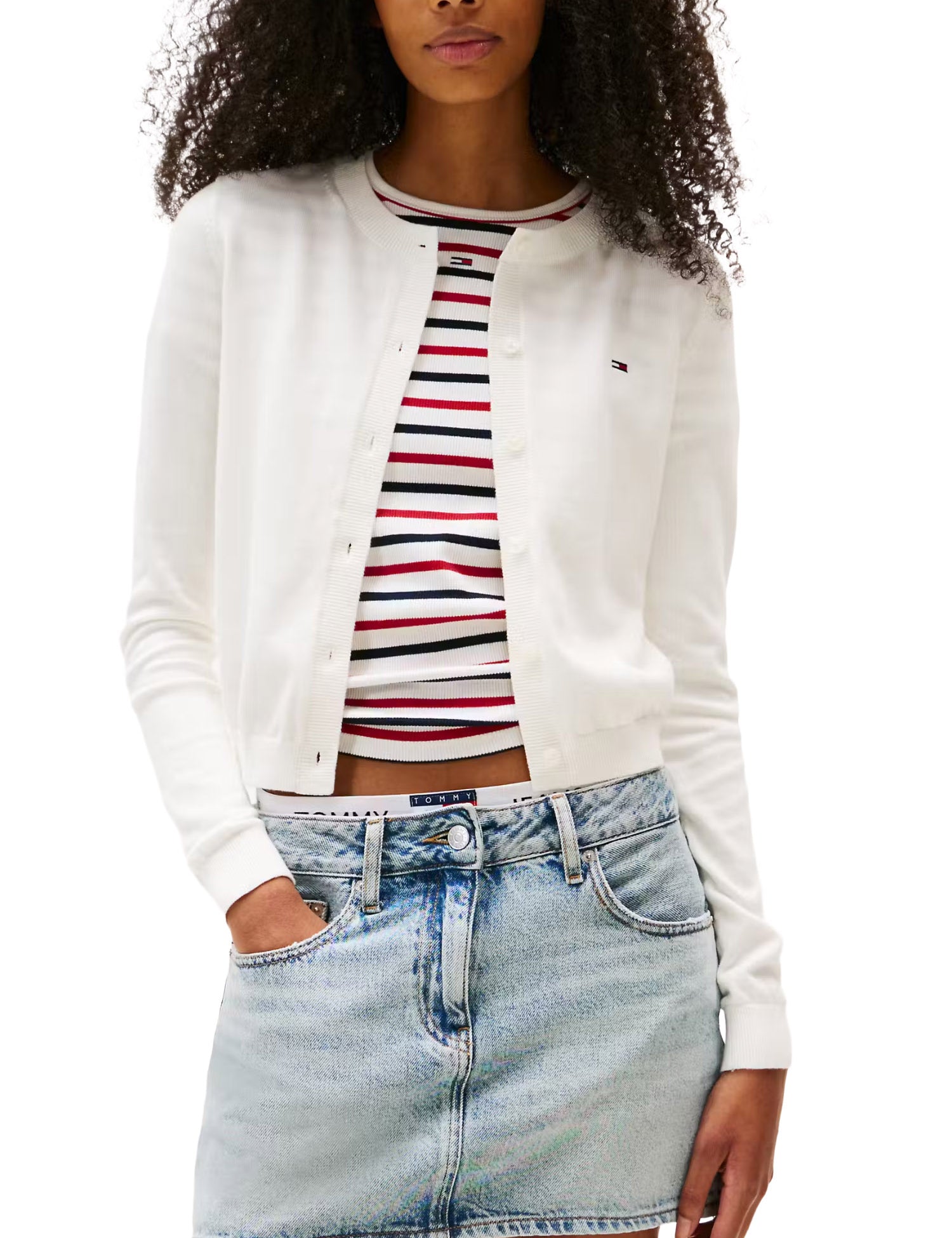 Cardigan Bianco Tommy Jeans