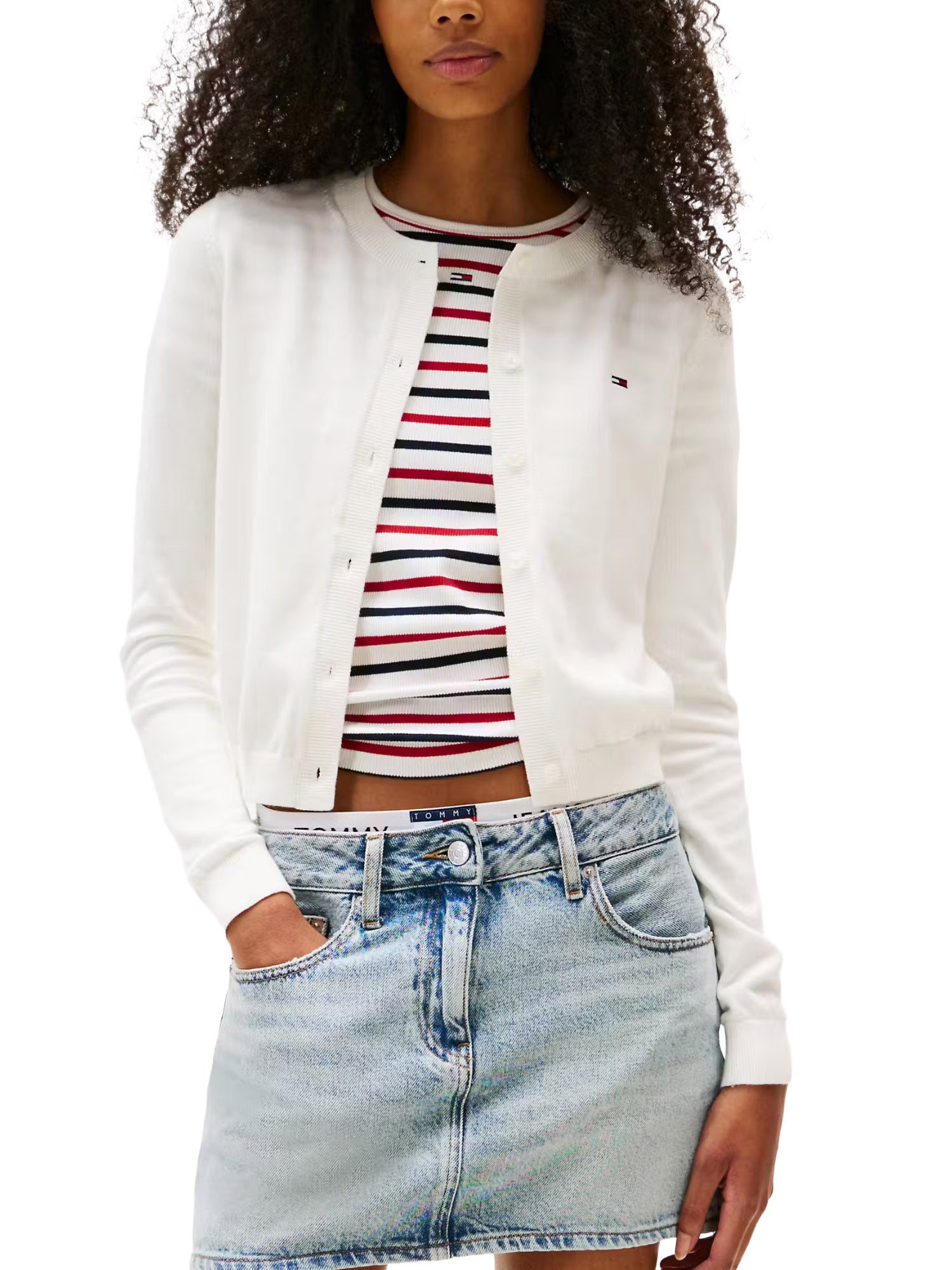 Cardigan Bianco Tommy Jeans
