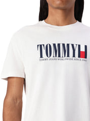 T-shirt Avorio Tommy Jeans