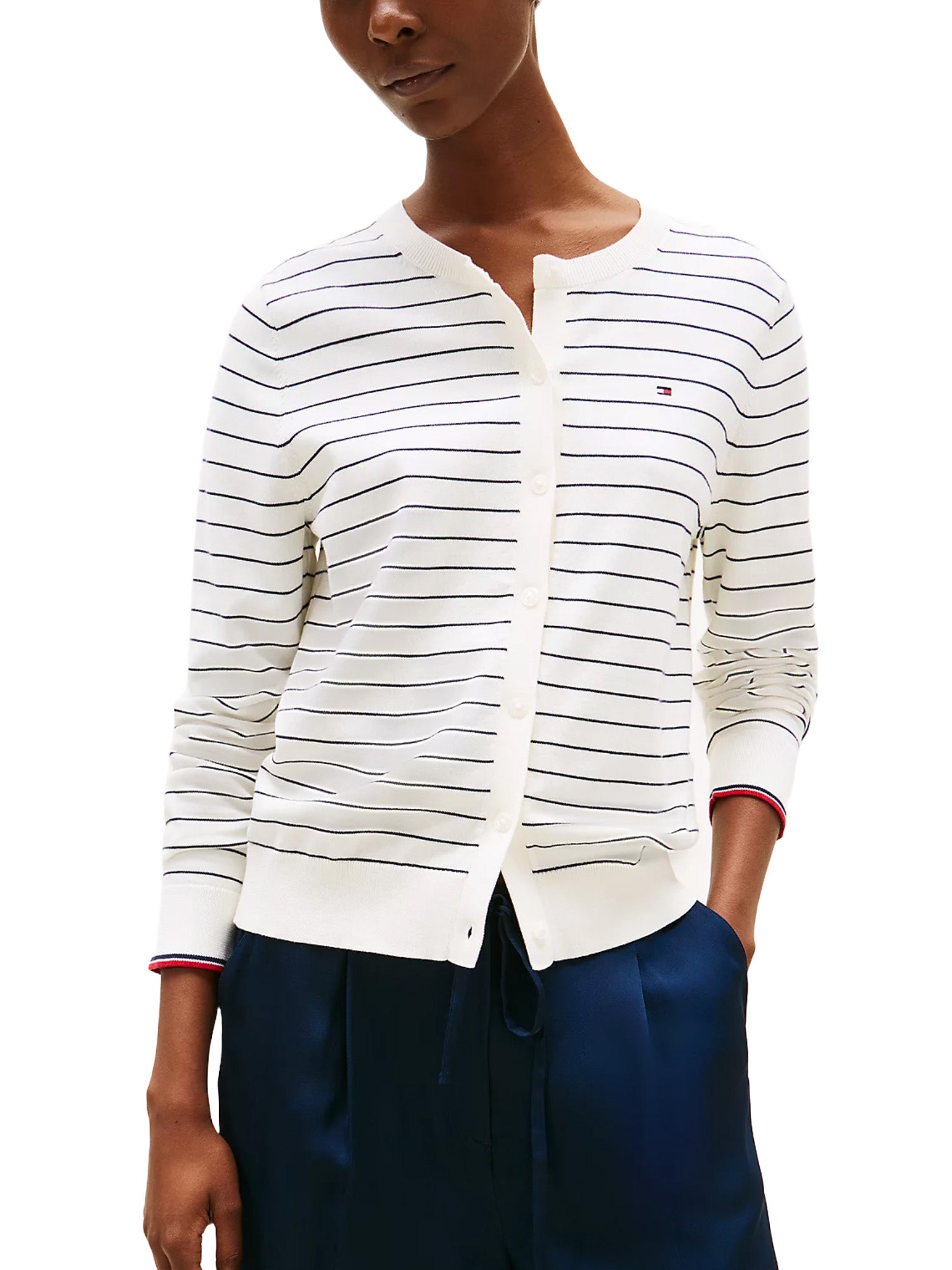 Cardigan Bianco Tommy Hilfiger