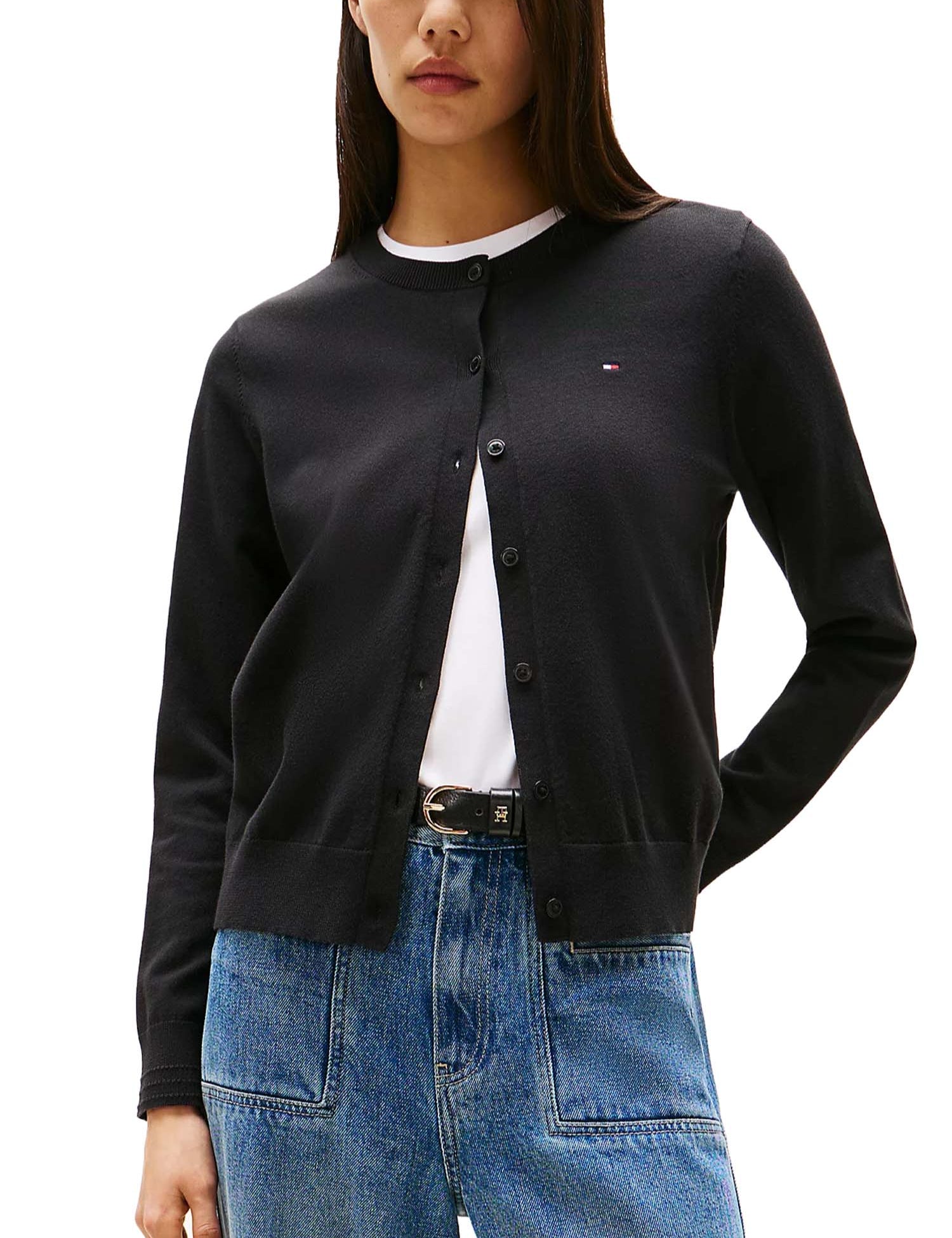 Cardigan Nero Tommy Hilfiger