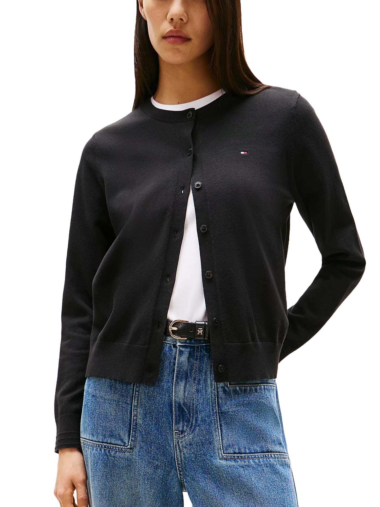 Cardigan Nero Tommy Hilfiger