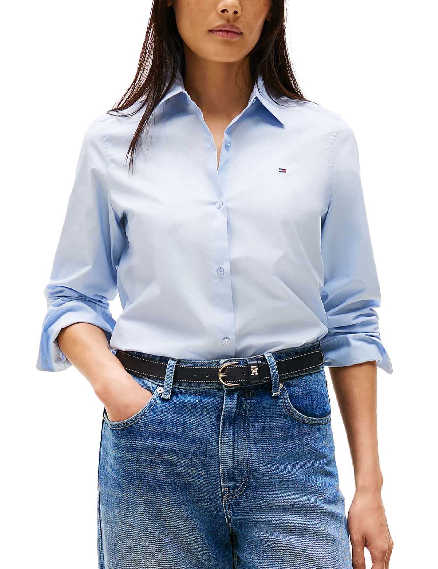 Camicie Celeste Tommy Hilfiger