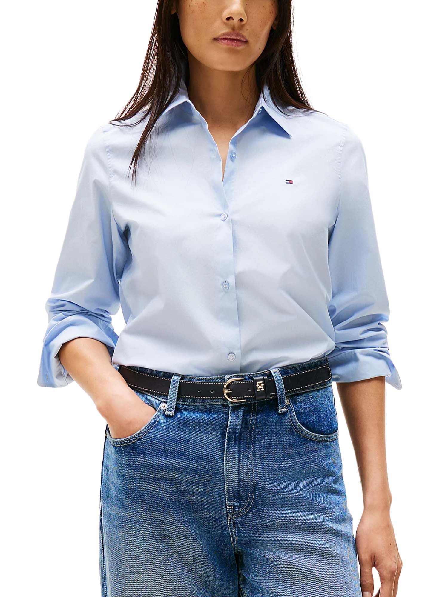 Camicie Celeste Tommy Hilfiger