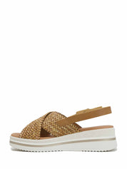 Sandali zeppa Marrone Valleverde