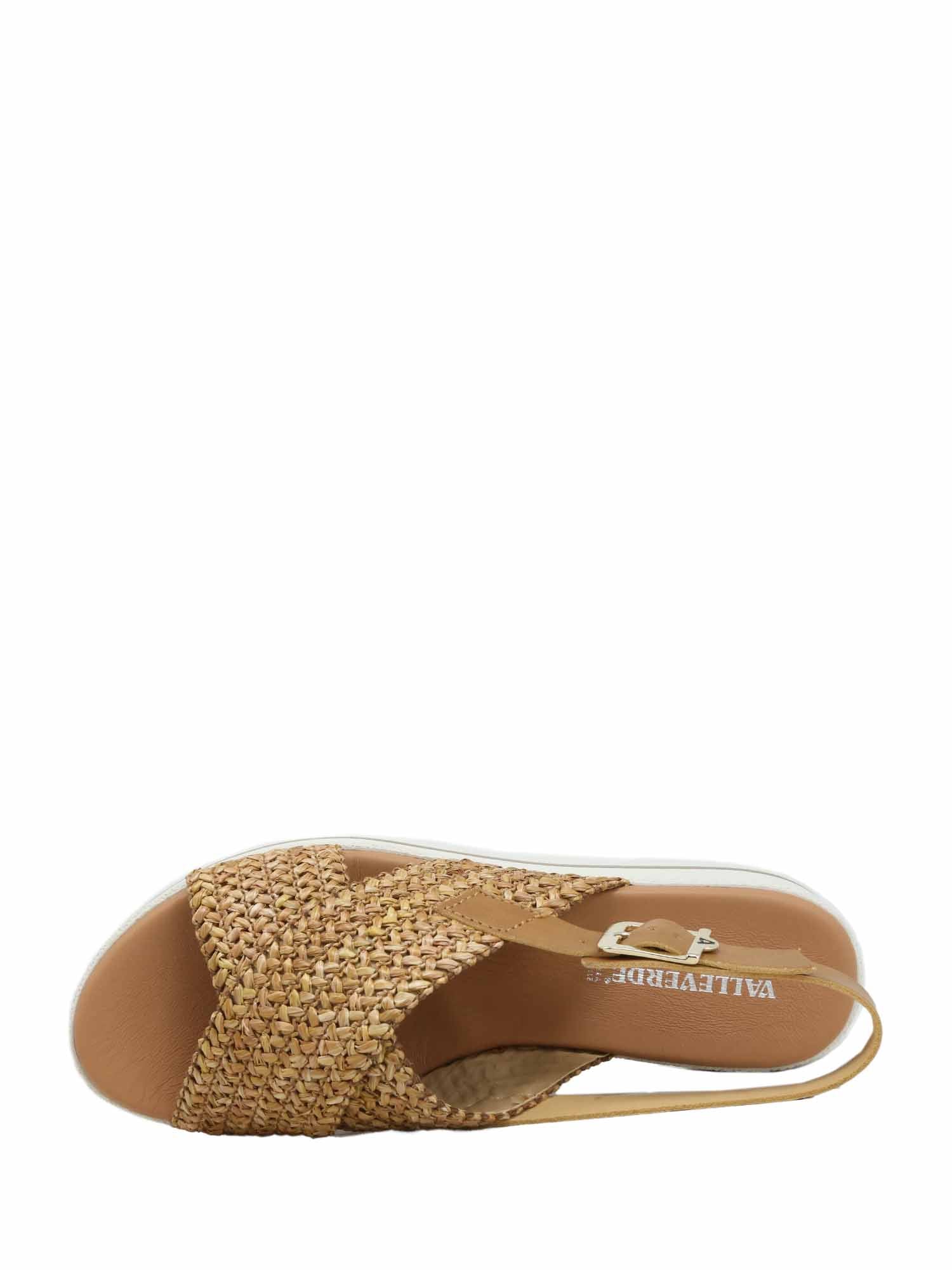 Sandali zeppa Marrone Valleverde