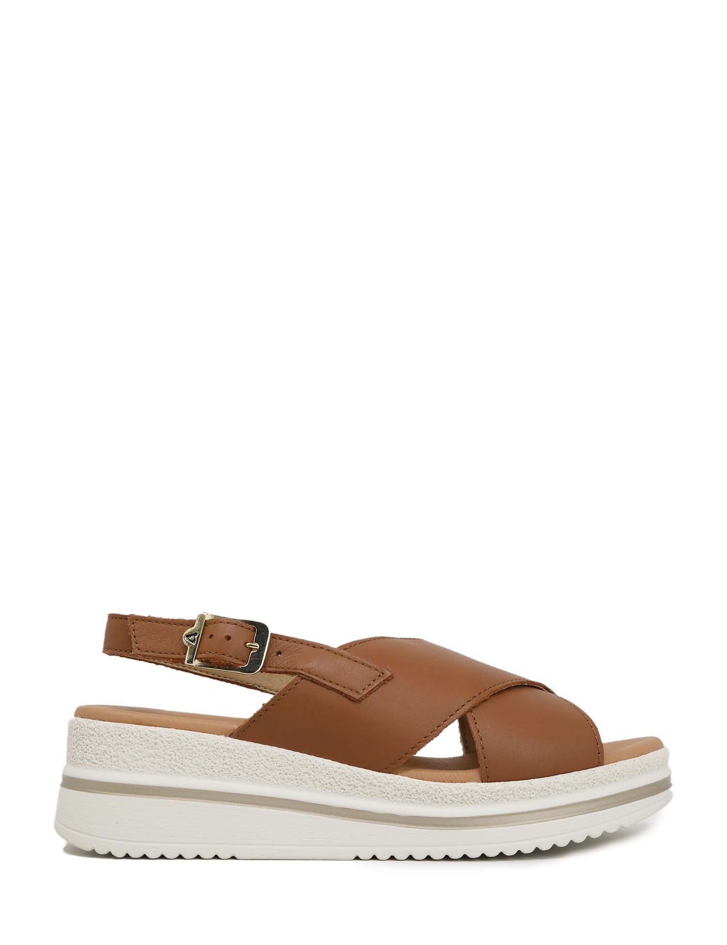 Sandali zeppa Marrone Valleverde