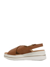 Sandali zeppa Marrone Valleverde