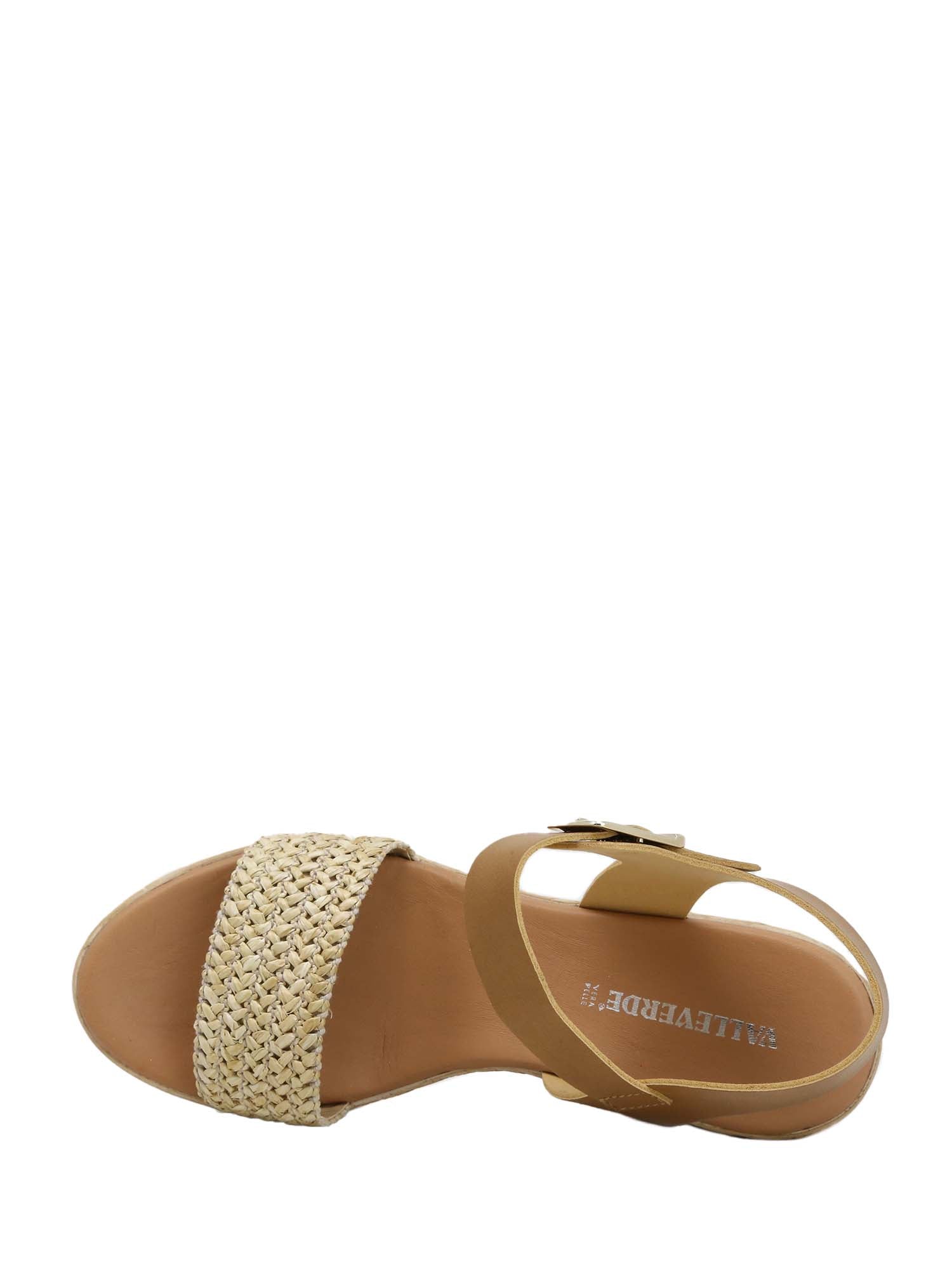 Sandali zeppa Marrone Valleverde