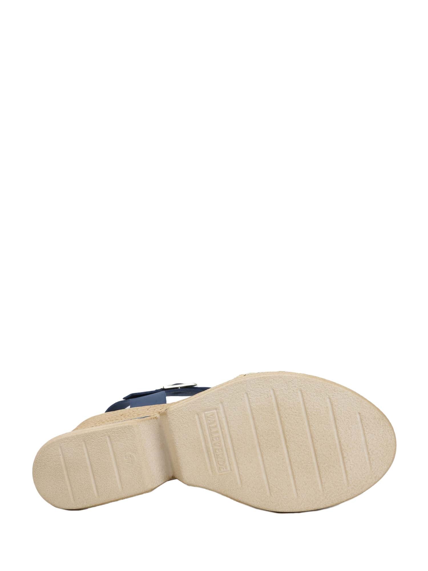 Sandali zeppa Blu Valleverde