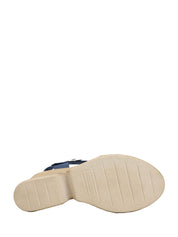 Sandali zeppa Blu Valleverde