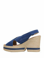 Sandali zeppa Blu Valleverde