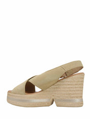 Sandali zeppa Beige Valleverde