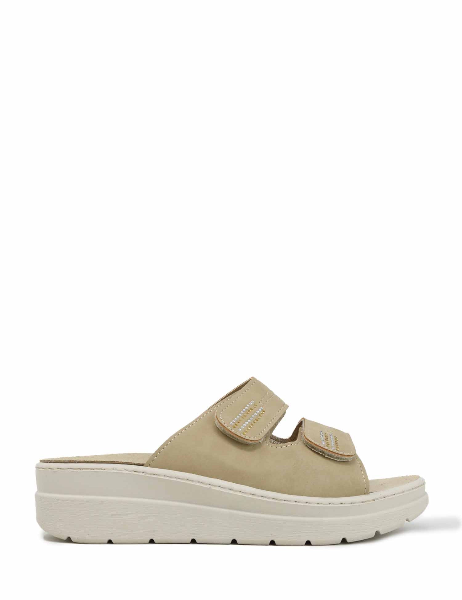 Sandali zeppa Beige Valleverde