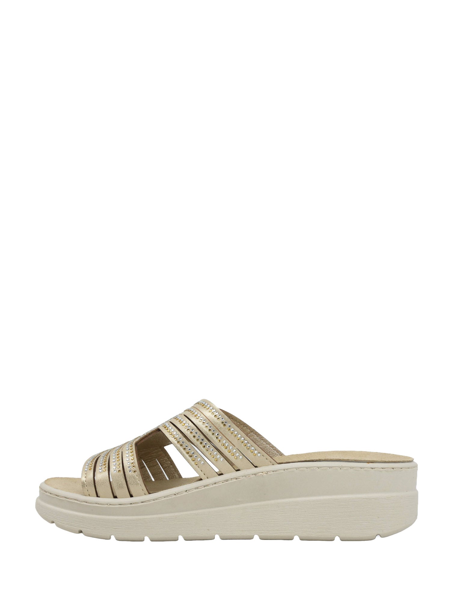 Sandali zeppa Beige Valleverde