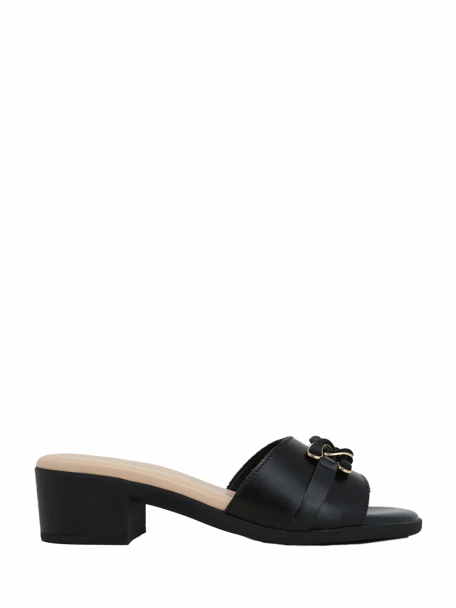 Sandali tacco Nero Valleverde