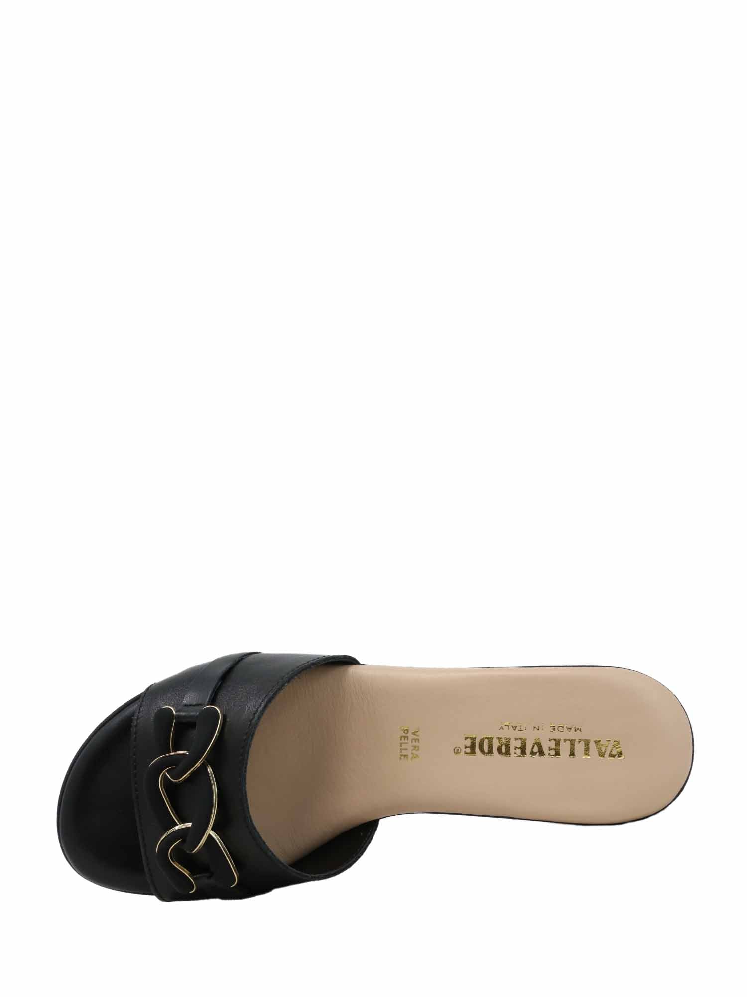 Sandali tacco Nero Valleverde