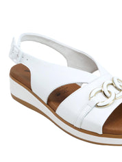 Sandali zeppa Bianco Susimoda