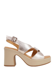 Sandali tacco Tortora Susimoda