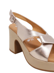 Sandali tacco Tortora Susimoda