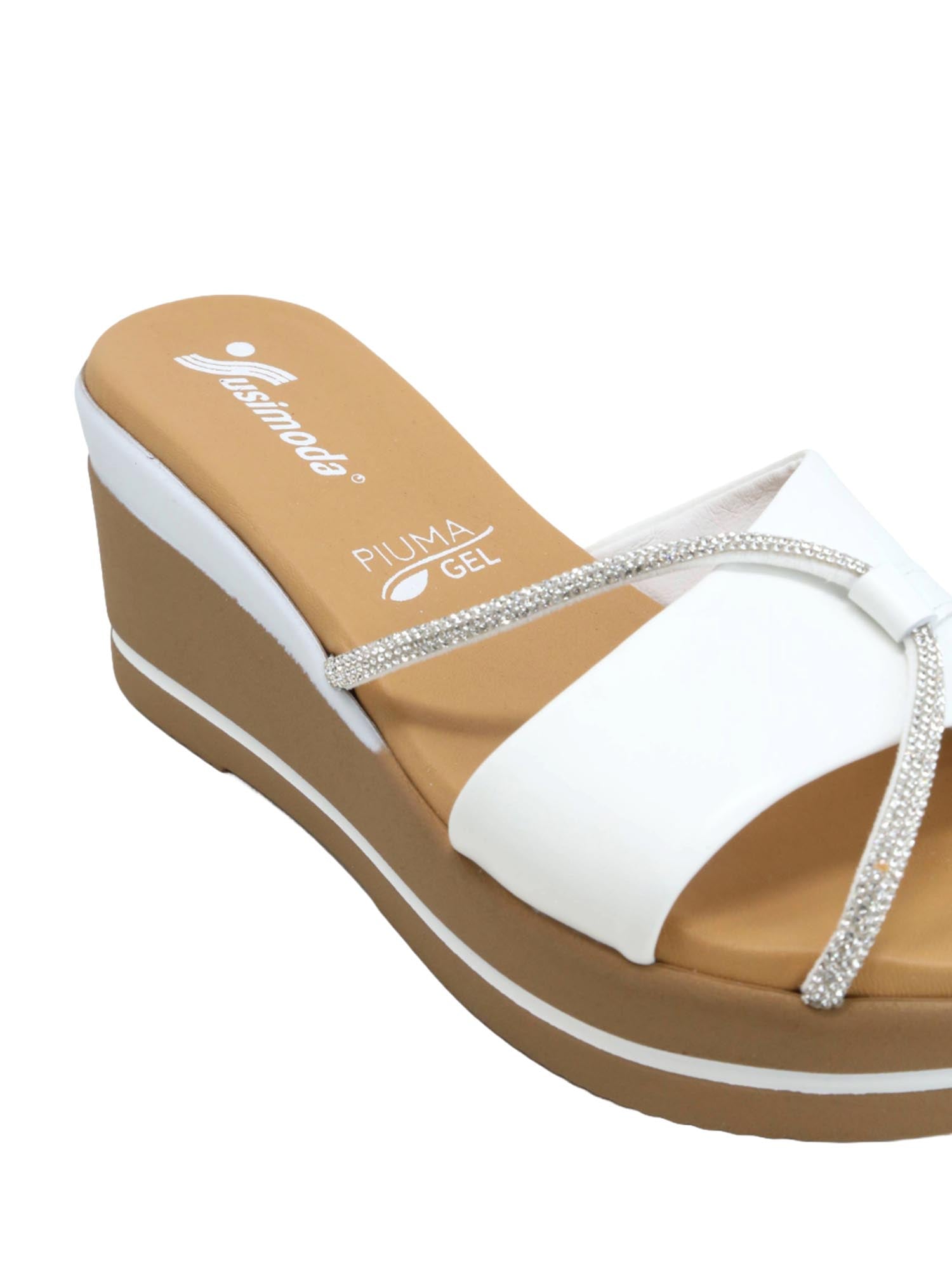 Sandali zeppa Bianco Susimoda