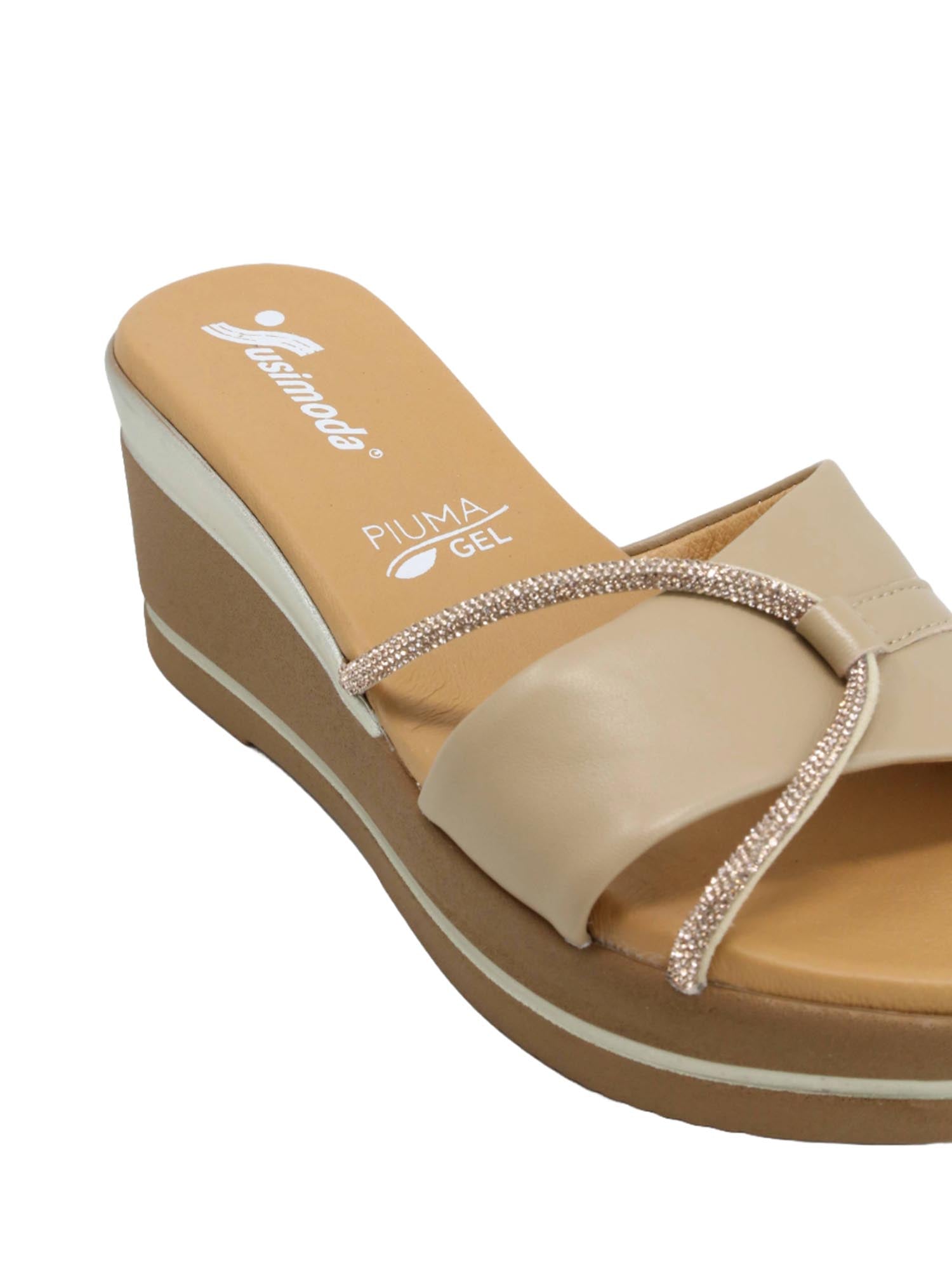 Sandali zeppa Beige Susimoda