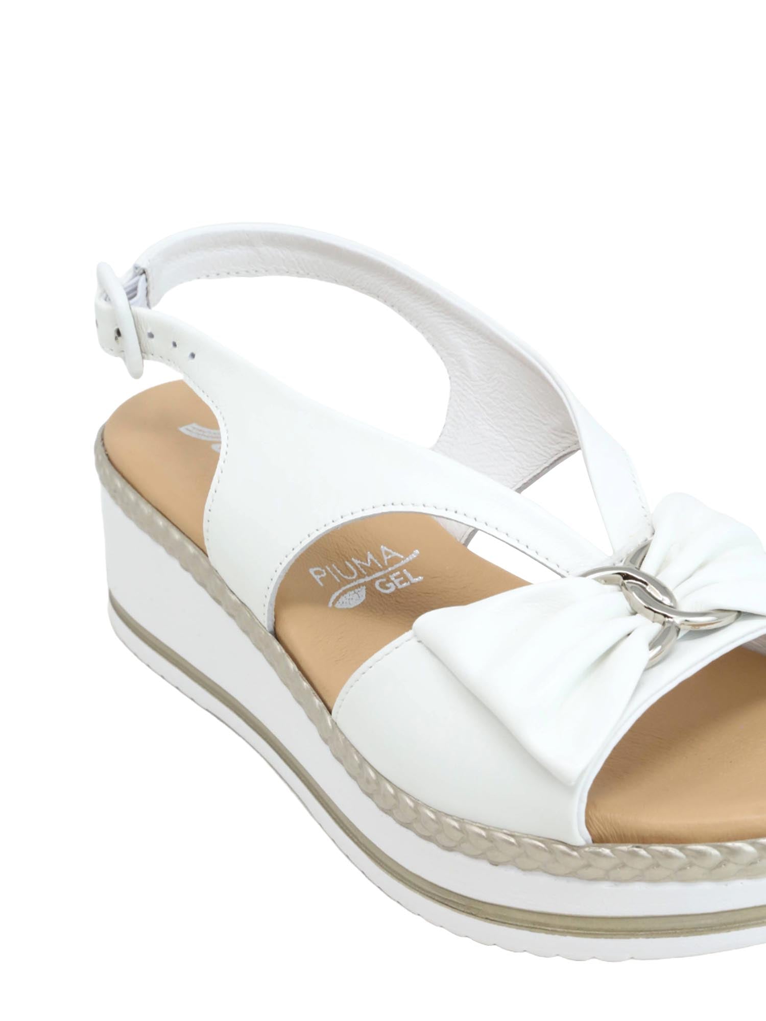 Sandali zeppa Bianco Susimoda