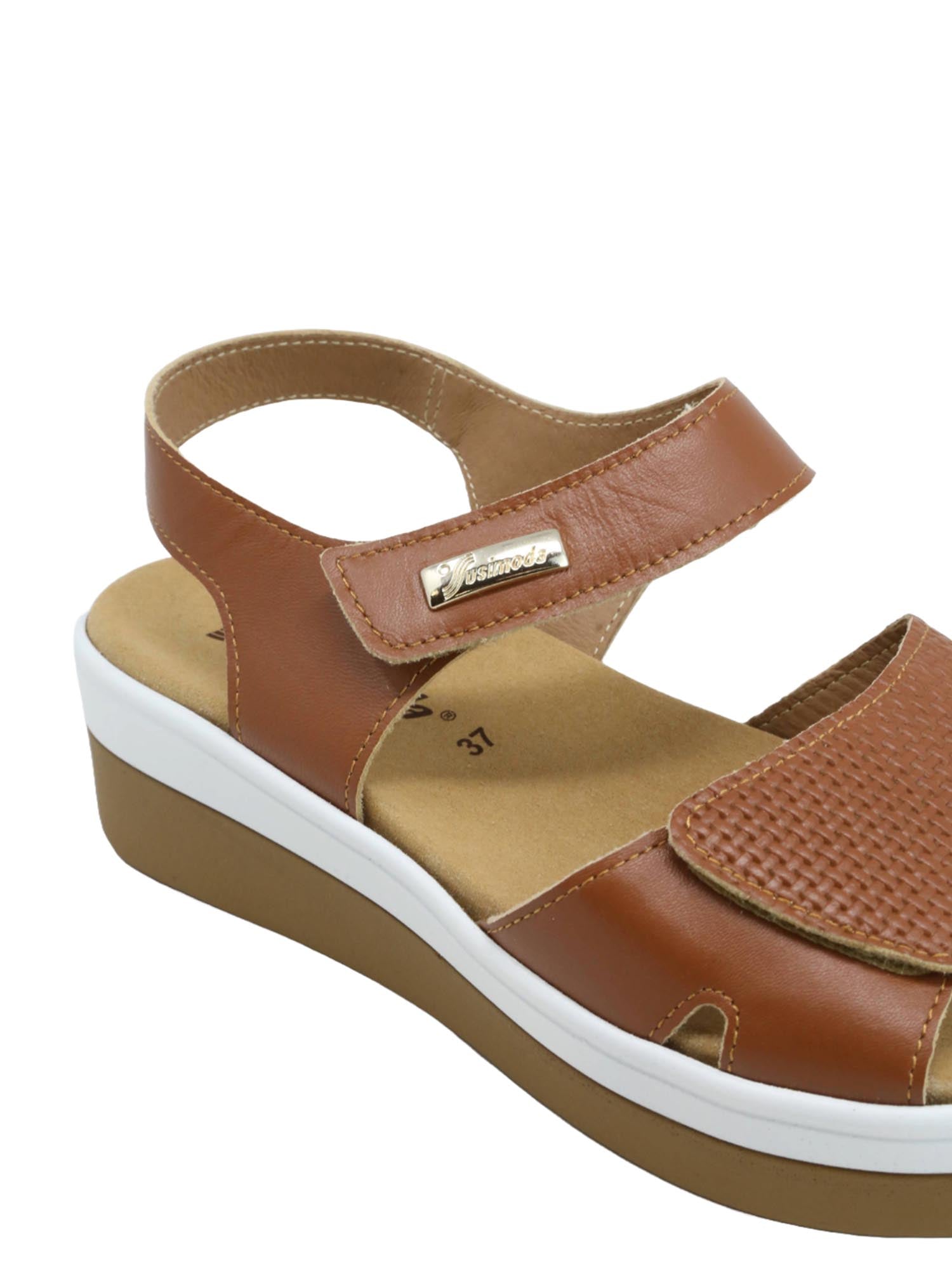 Sandali zeppa Marrone Susimoda