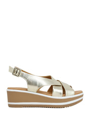 Sandali zeppa Dorato Susimoda