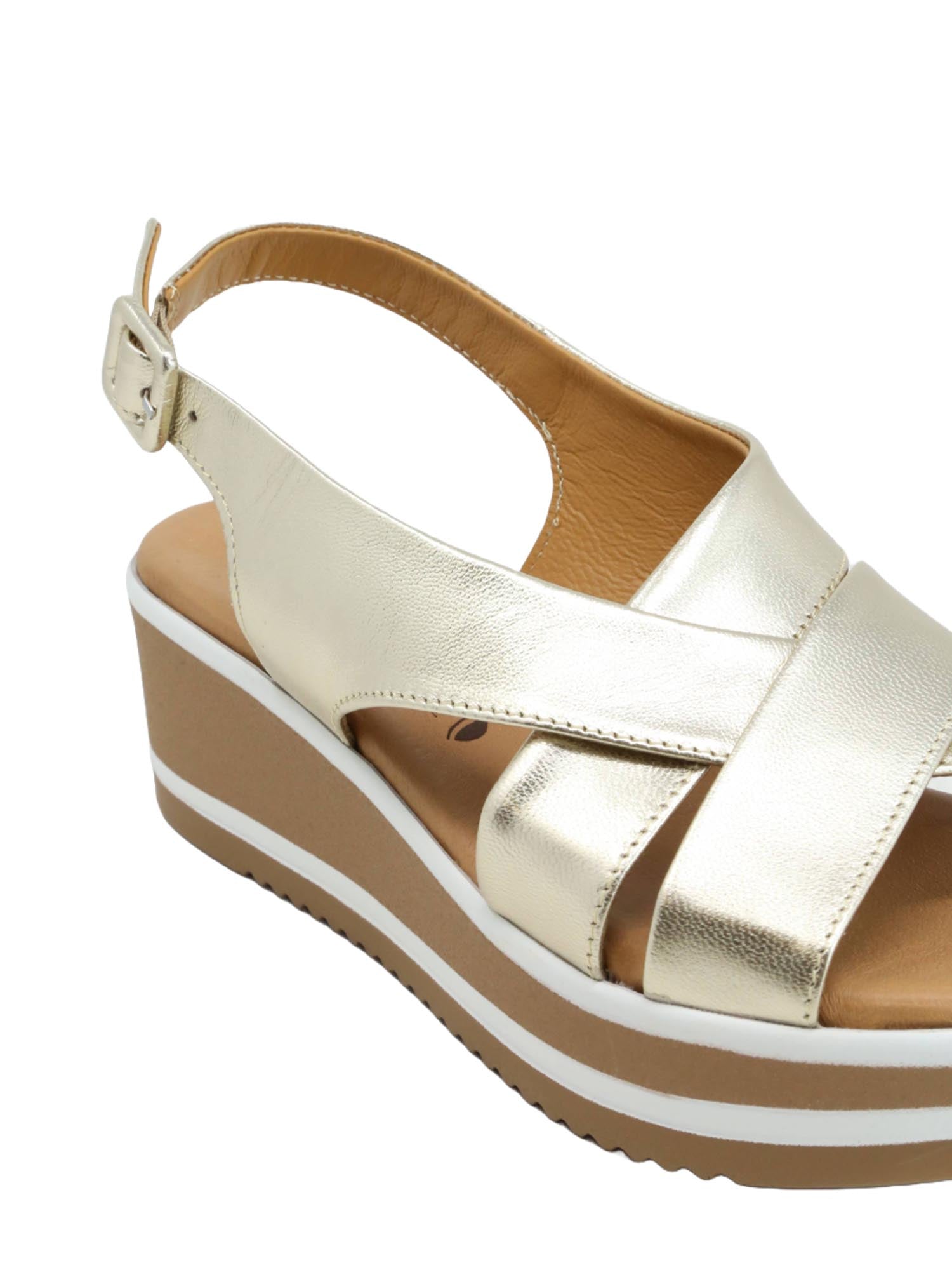 Sandali zeppa Dorato Susimoda