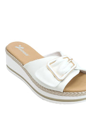 Sandali zeppa Bianco Susimoda